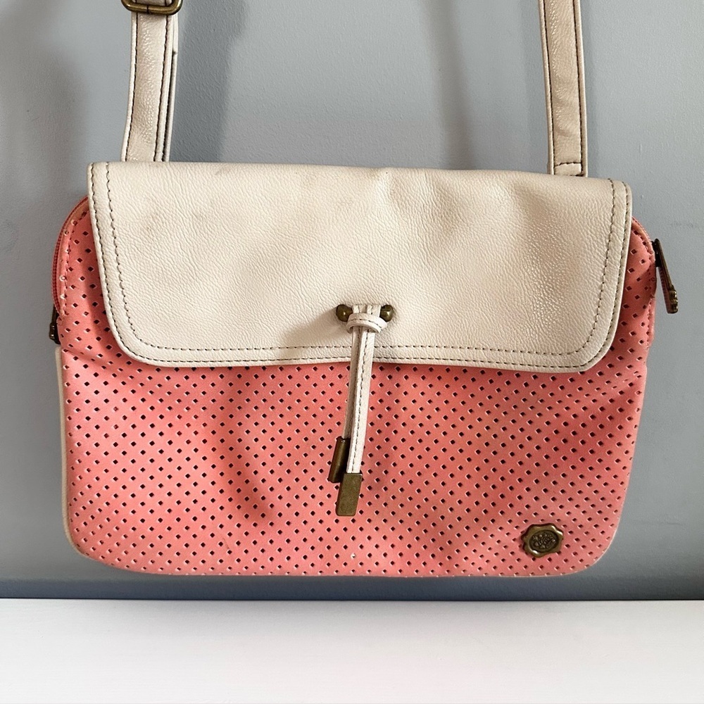 FIORELLI Cross Body Coral Cream Vegan Leather Bag GUC